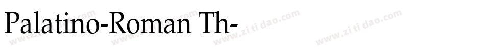 Palatino-Roman Th字体转换